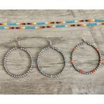 4 mm Silber Perlen Hoop - 2 Optionen