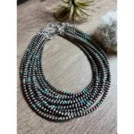 4 mm Navajo und Türkis Choker - Sara
