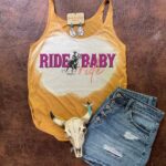 Ride Baby Ride Festival Tank Graphic Western Tank Top