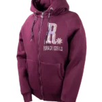 Ranchgirls Hooded Sweat Jacket ´SHINY´ deep wine