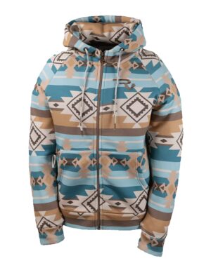 Ranch Girls Hooded Sweat Jacket ´SHIRLEY´ aztec | teal